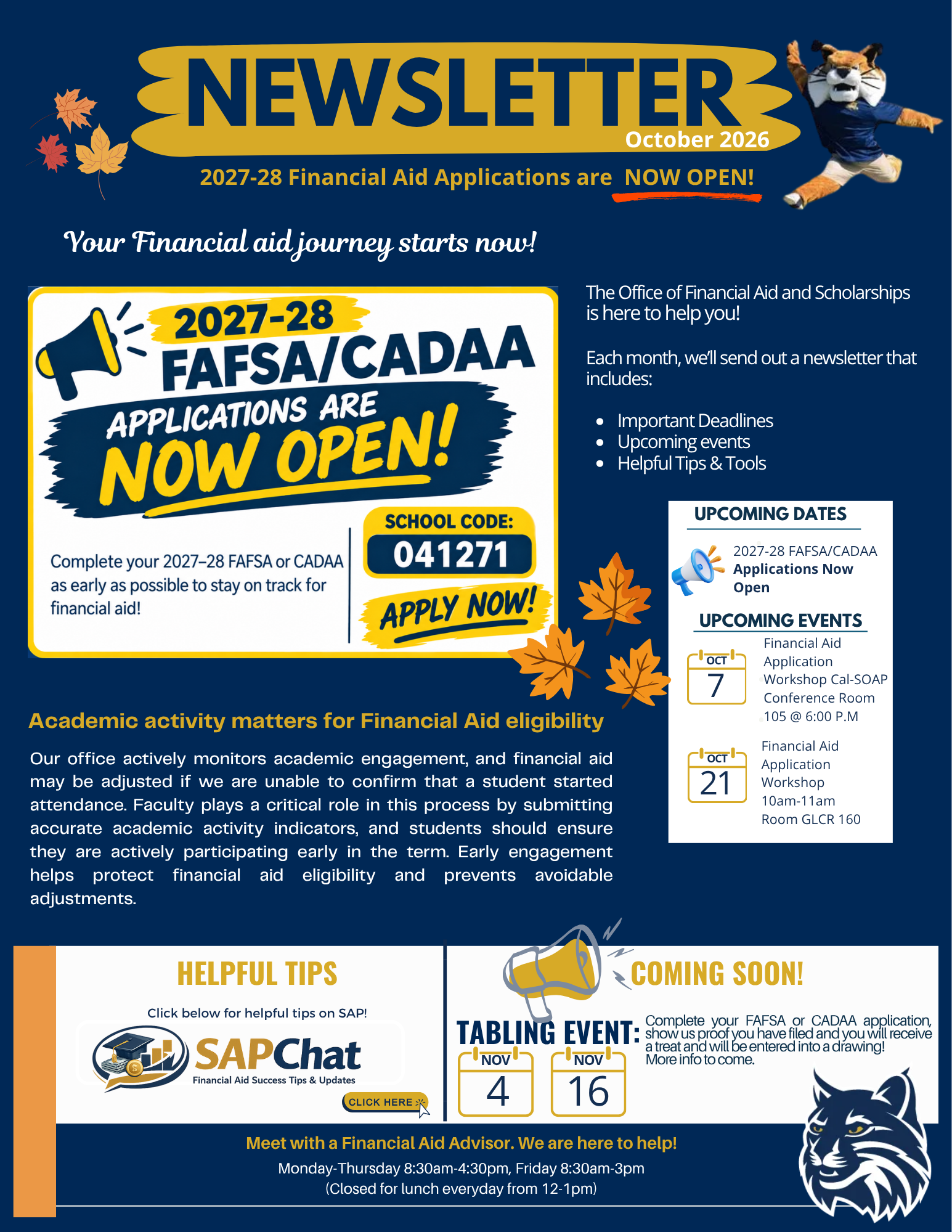 October 2026 Financial Aid Newsletter